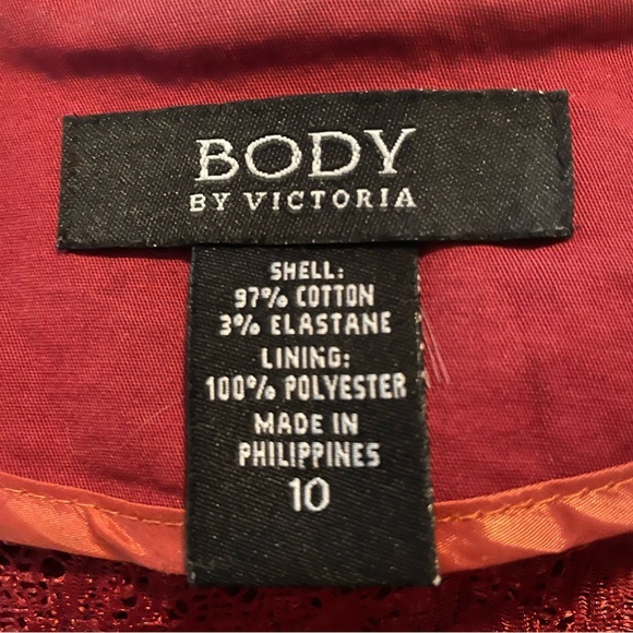 Body by Victoria Maroon Burgundy Blazer Jacket Lace Back One Button Size 10 Wine - Picture 5 of 6